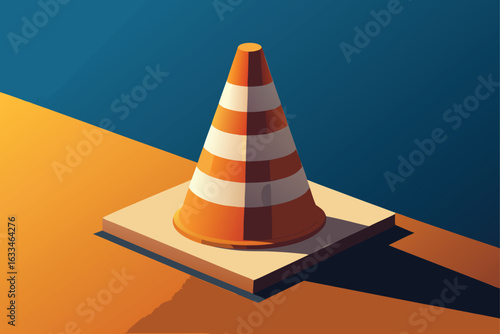 traffic cone on white background