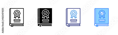 Guideline icon set multiple style collection