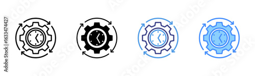Consistent icon set multiple style collection