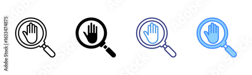 Privacy icon set multiple style collection