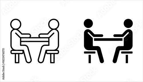 Meeting room icon set, Conference symbol modern, simple, vector, icon for website design on white background