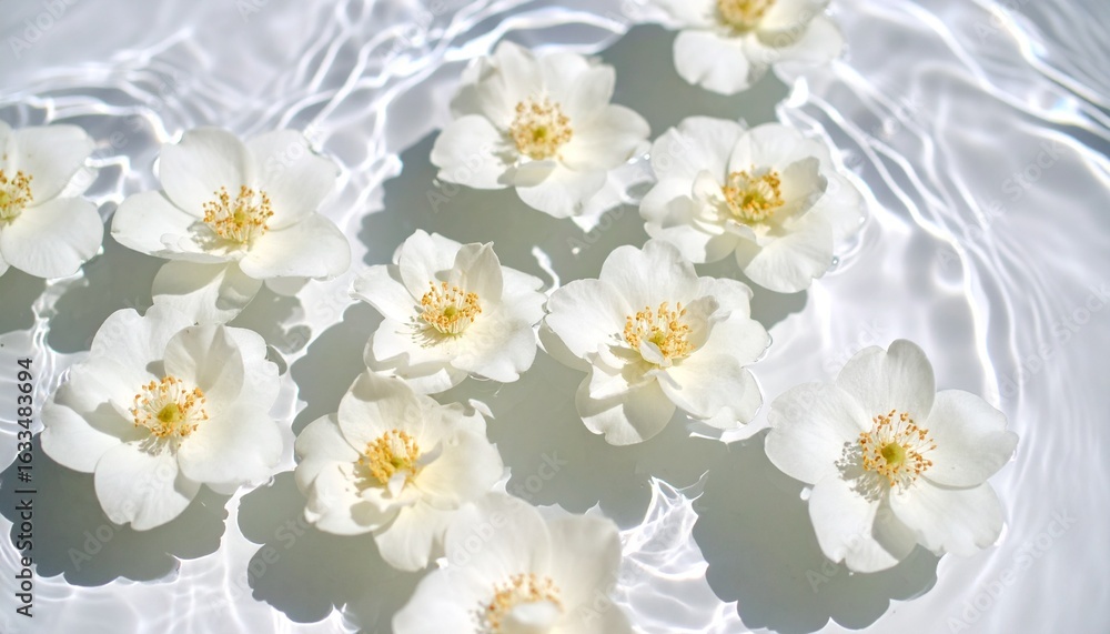 Fototapeta premium fleurs flottant dans l'eau