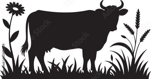 Cow Silhouette Vector | Farm Animal Clipart

Dairy Cow Silhouette | Rustic Farm Design

Standing Cow Silhouette | Livestock Animal Art

Black Cow Silhouette | Cattle Vector Illustration

Cow Outline S