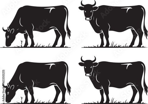 Cow Silhouette Vector | Farm Animal Clipart

Dairy Cow Silhouette | Rustic Farm Design

Standing Cow Silhouette | Livestock Animal Art

Black Cow Silhouette | Cattle Vector Illustration

Cow Outline S