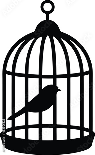 bird, cage, freedom, wings, nature, silhouette, feather, flying, aviary, wildlife