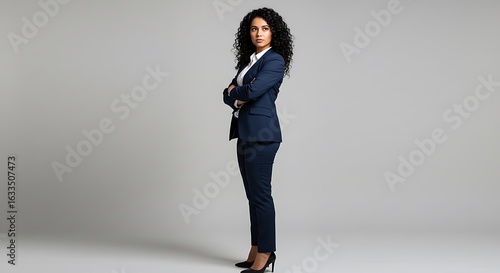 自信に満ちたビジネスウーマンの横顔