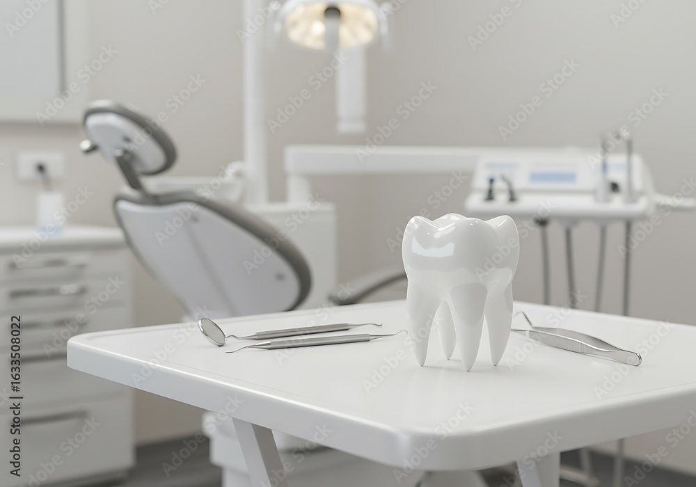 custom made wallpaper toronto digital清潔な歯科医院の診療室と歯の模型