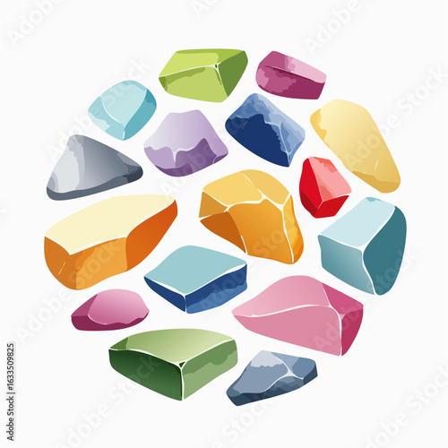 Colorful Pebble Collection
