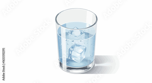 glass of water with ice