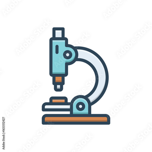 Color illustration  icon for microscope