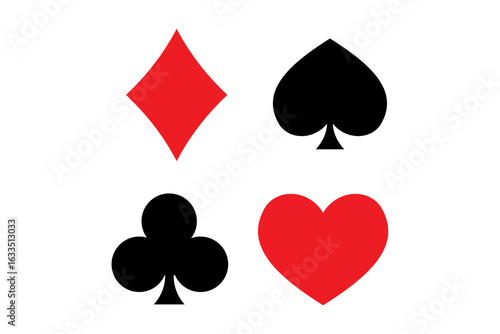 suit deck of playing cards hearts diamonds clubs spades symbol vector illustration.eps
