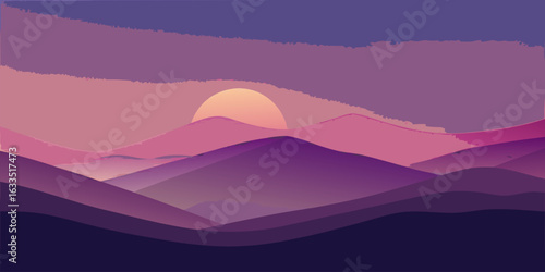 Serene lavender haze gradient with a soft flowing wave design perfect for a calming banner or advertisement promoting wellness and tranquility