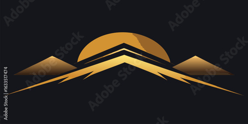 Elegant black and gold gradient banner design with a sophisticated and luxurious feel perfect for premium branding and advertising
