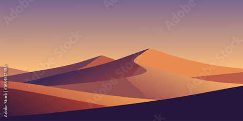 Minimalist desert landscape banner with a soft warm gradient evoking sand and sky perfect for advertising or promotional use