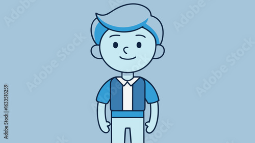 Cartoon vector illustration of a friendly businessman 