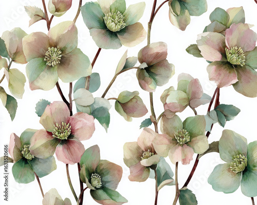 Realistic boho style illustration presents gentle floral beauty