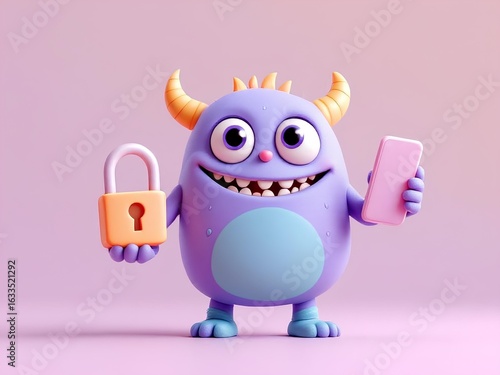 Cute Monster Guardian of Smartphone Security and Privacy