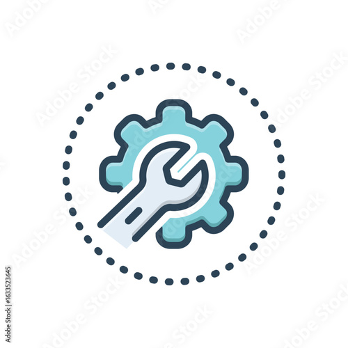 Color illustration icon for tuning