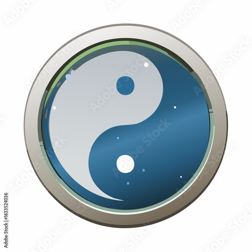 yin yang symbol. Yin Yang Landscape Icon
