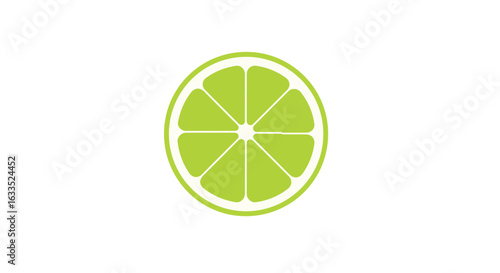 Stylized lime slice