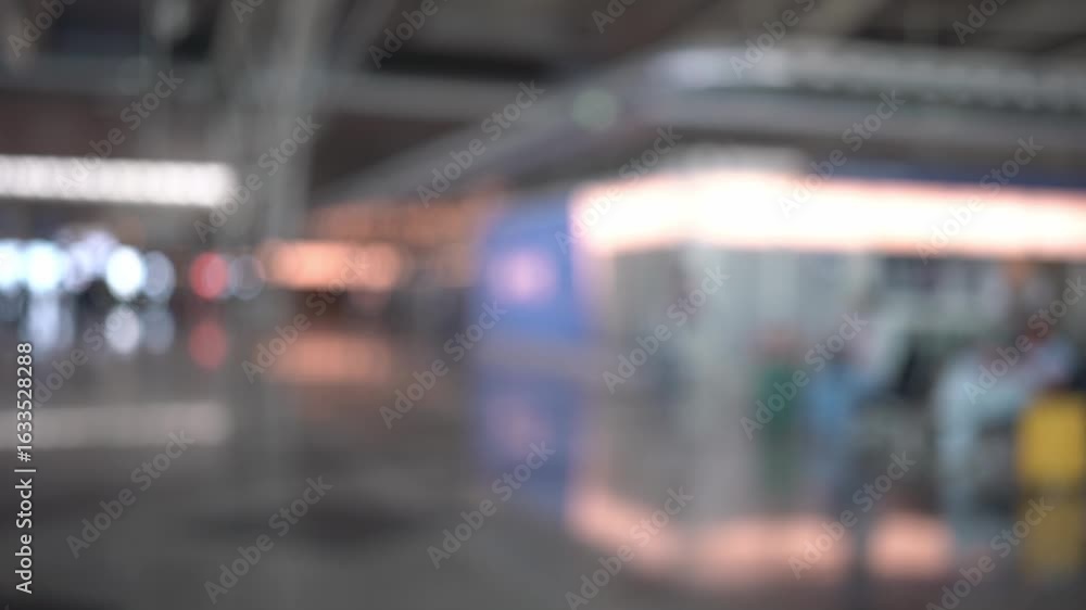 custom made wallpaper toronto digitalMotion blur of passengers in airport waiting area
