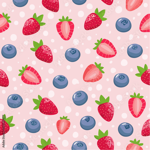 Sweet berry design for summer collections, textiles, stationary, lunch bags, and children's products, delivering a vibrant and healthy lifestyle impression
