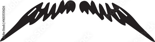  Thin Pointed Mustache Vector Sleek Style Icon