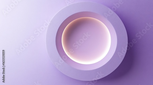 Lilac circle recess with soft light