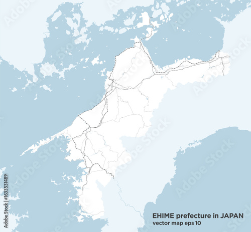 日本の愛媛県のシンプルなロードマップ