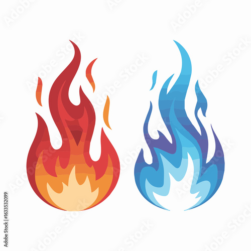Fire flame heat blue flame burning