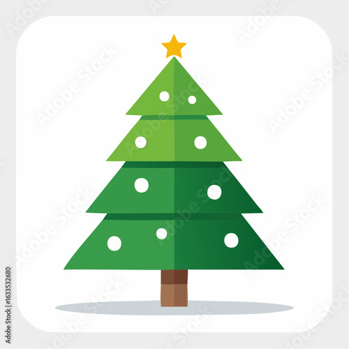 Minimalist yet cheerful tree design for winter celebrations, great for newsletters, promo posters, and storefront signage during the holidays
