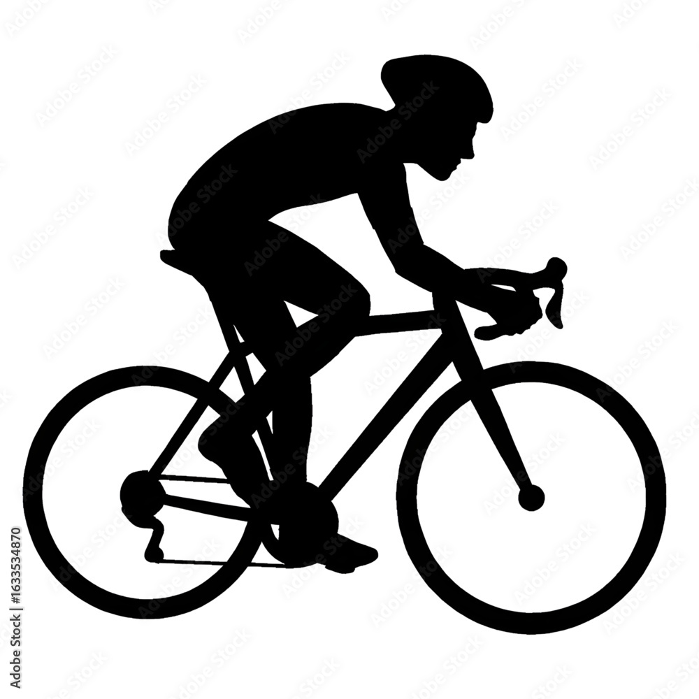 Obraz premium cyclist silhouette vector