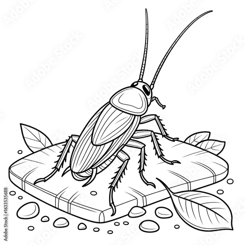 bug on a white background