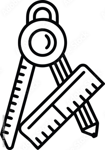 Precision Drawing Compass Tool for Technical Designs