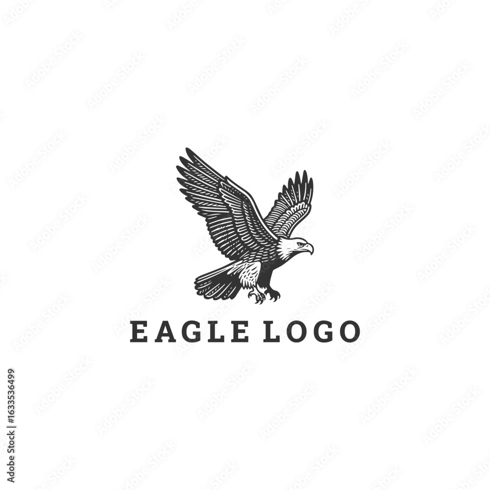 Fototapeta premium Eagle logo style icon design template vector illustration