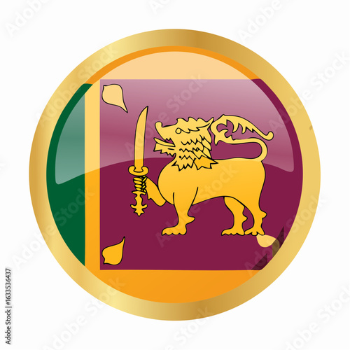 Bold Sri Lankan flag circle designed for branding campaigns, travel guides, and multicultural marketing initiatives
