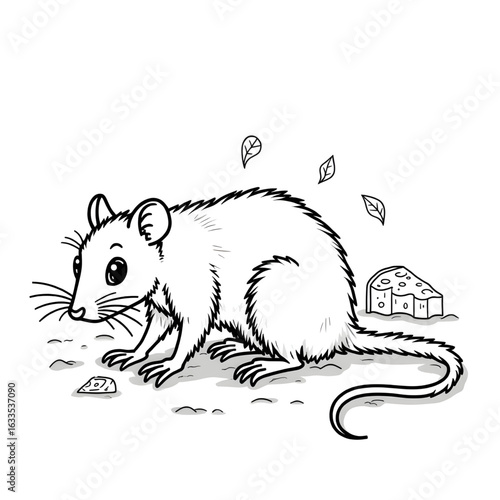 vector illustration of a mouse