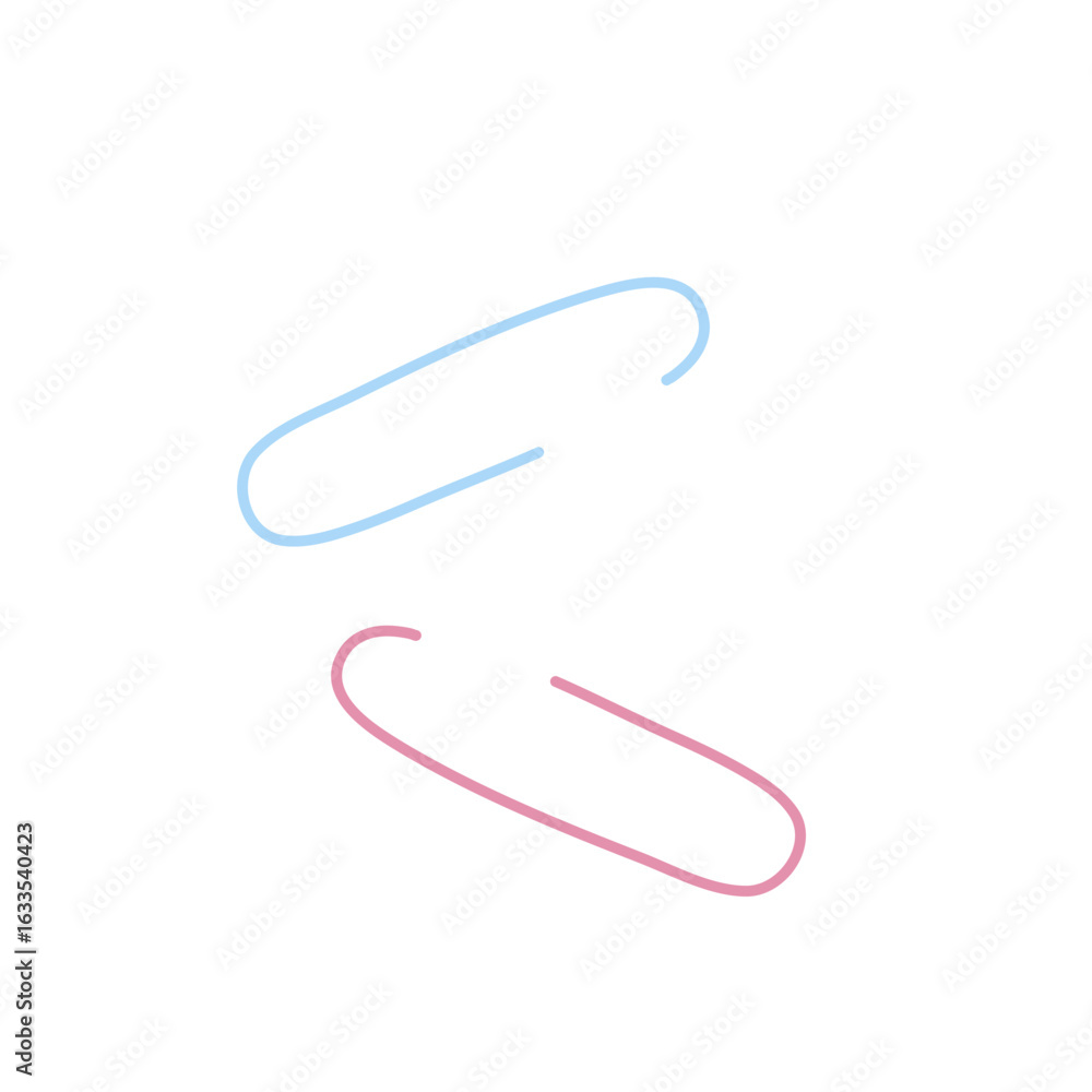 Fototapeta premium Paper clips icon. Vector illustration 