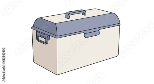 Cartoon image of a lidded storage box with a handle