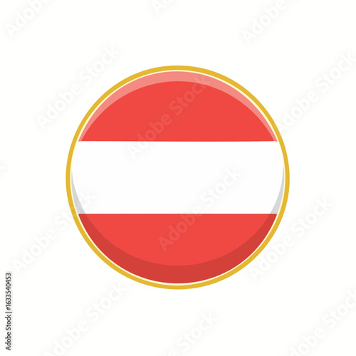 Sleek round Austria flag badge suitable for NGO reports, newsletters, and educational outreach visuals
