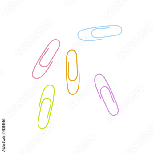 Paper clips icon. Vector illustration 