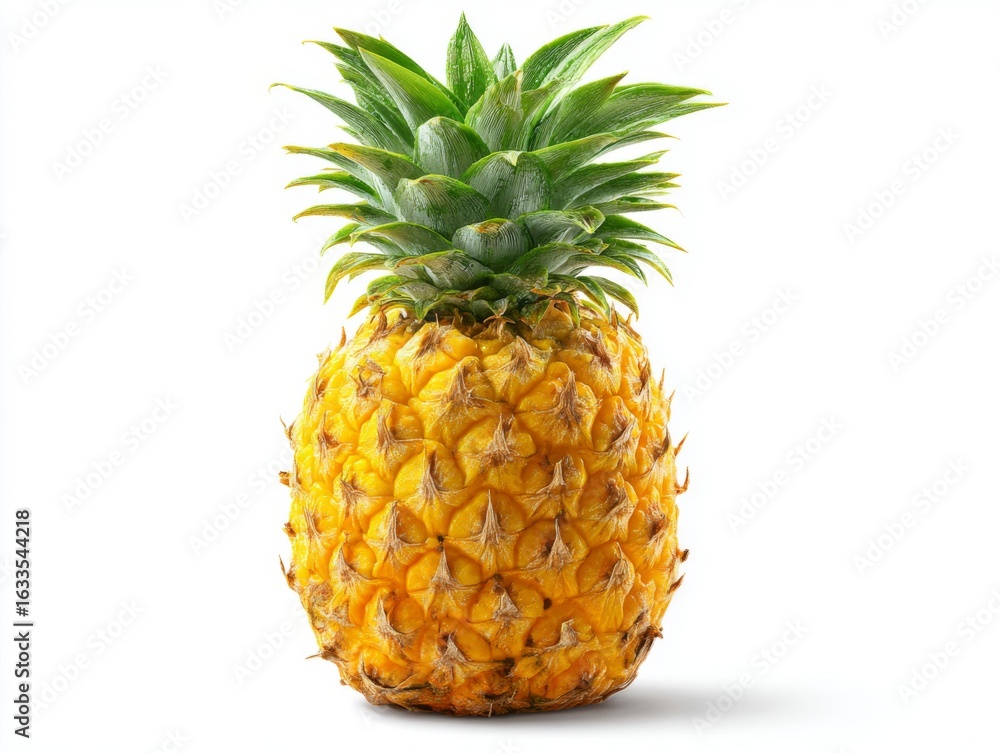 Fototapeta premium pineapple piece isolated white background