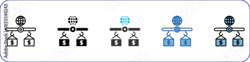 Trade Balance Icon Pack Multistyle Illustration