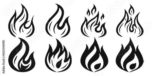 vector illustration of a fire