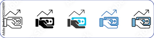 Money Supply Icon Pack Multistyle Illustration