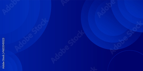 Blue abstract background. dark blue gradient vanishing circles. Vector art abstract modern graphic design for template, poster, wallpaper, flyer, banner
