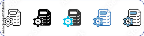 Monetary Policy Icon Pack Multistyle Illustration