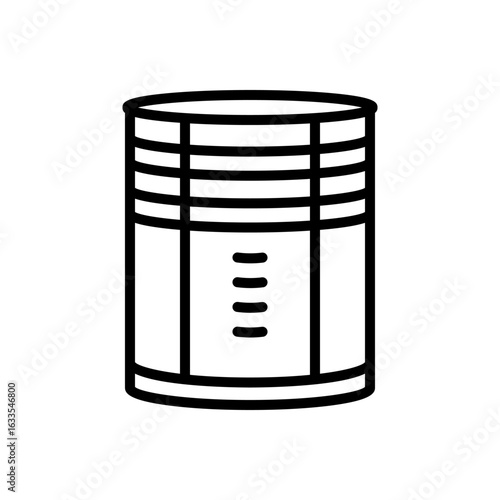 Black line icon for gas holder