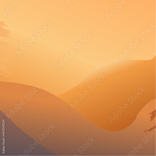 Circular badge capturing a tranquil desert landscape at dusk, suitable for branding collateral, posters, and website hero images
