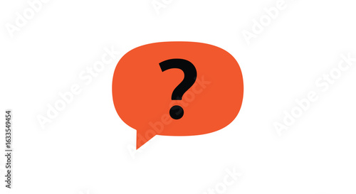 Question in orange chat bubble
